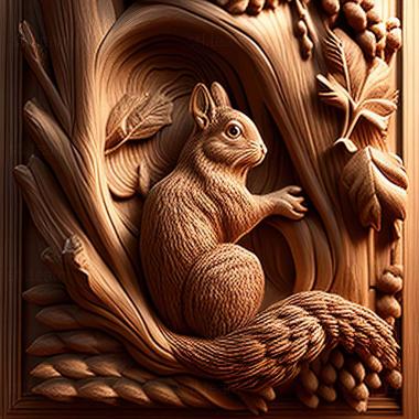 3D model squirrel (STL)